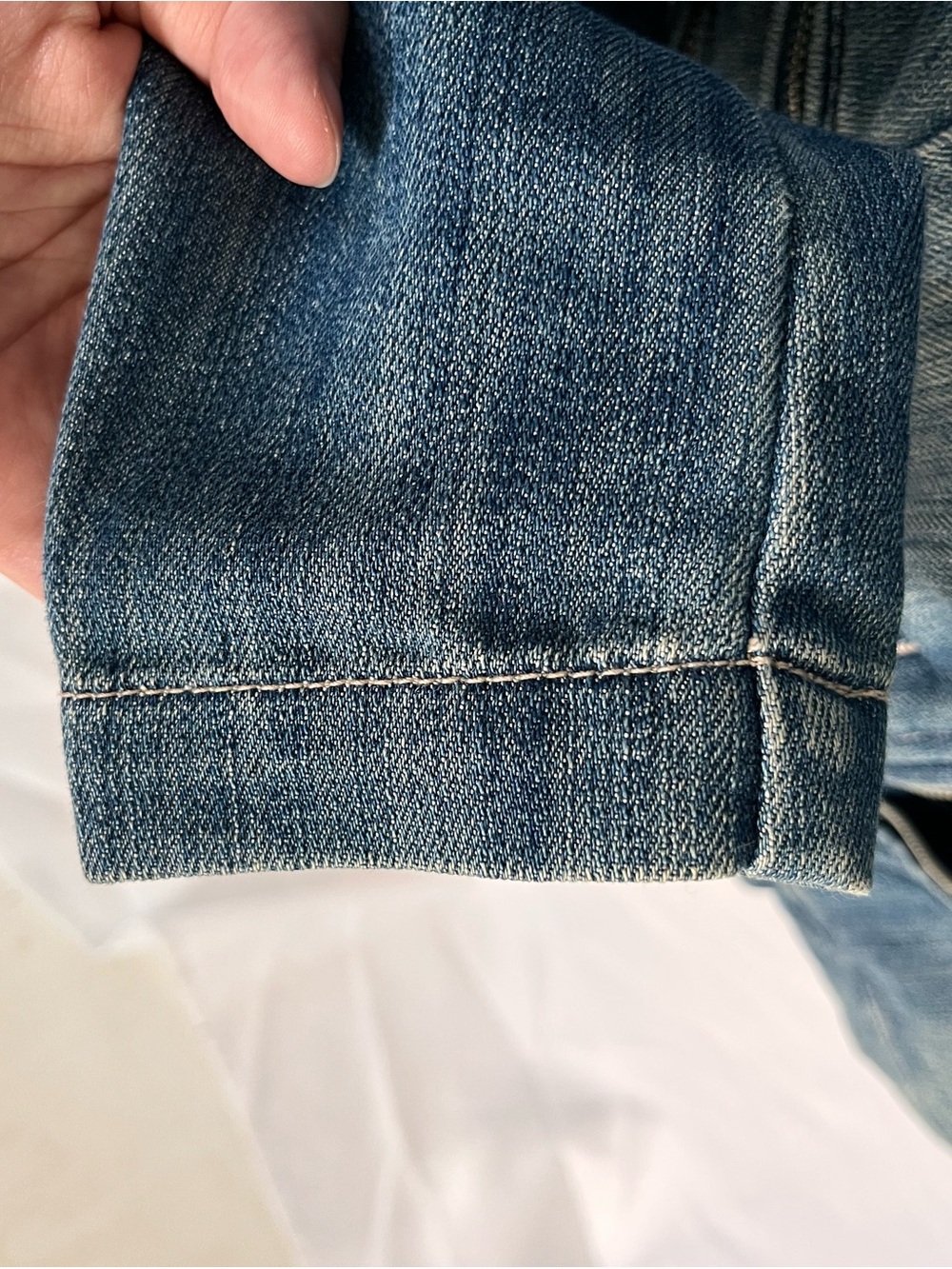 GUESS Light Blue Washed Denim Zip Jacket - Picture 5 of 10
